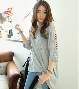 WT6171 Stylish Top Grey